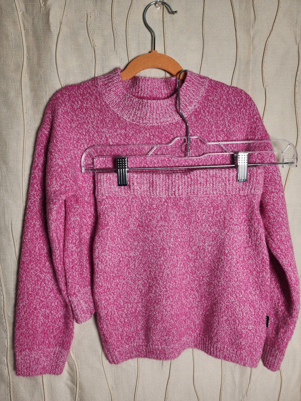 Girls Dkny Pink Marled Turtleneck Sweater